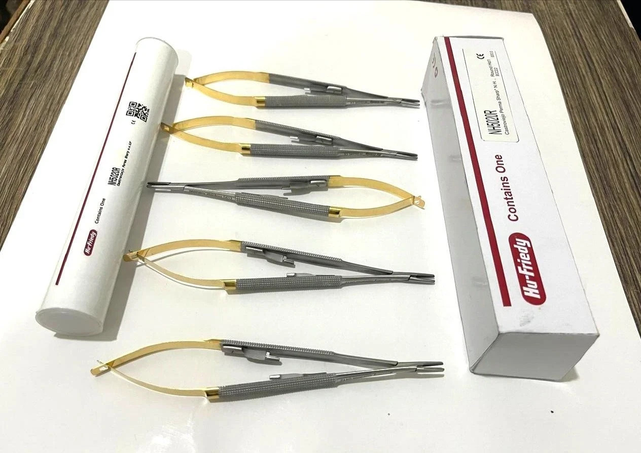 Lot of 5 HU FRIEDY Castroviejo straight Needle Holder 5.5" 14cm NH5020R