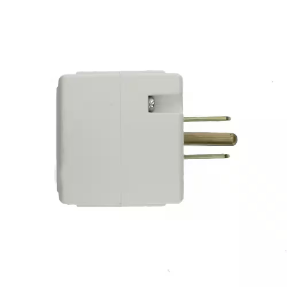 Grounded Triple Cube Outlet Adapter, White 692-W