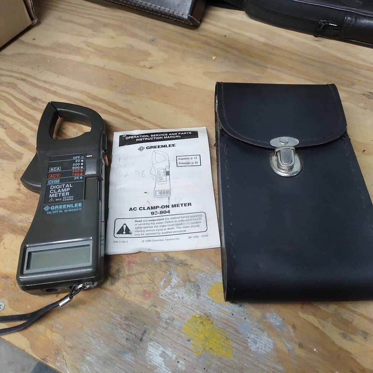 Greenlee Clamp Meter 93-804 Ac 750V Ac600A