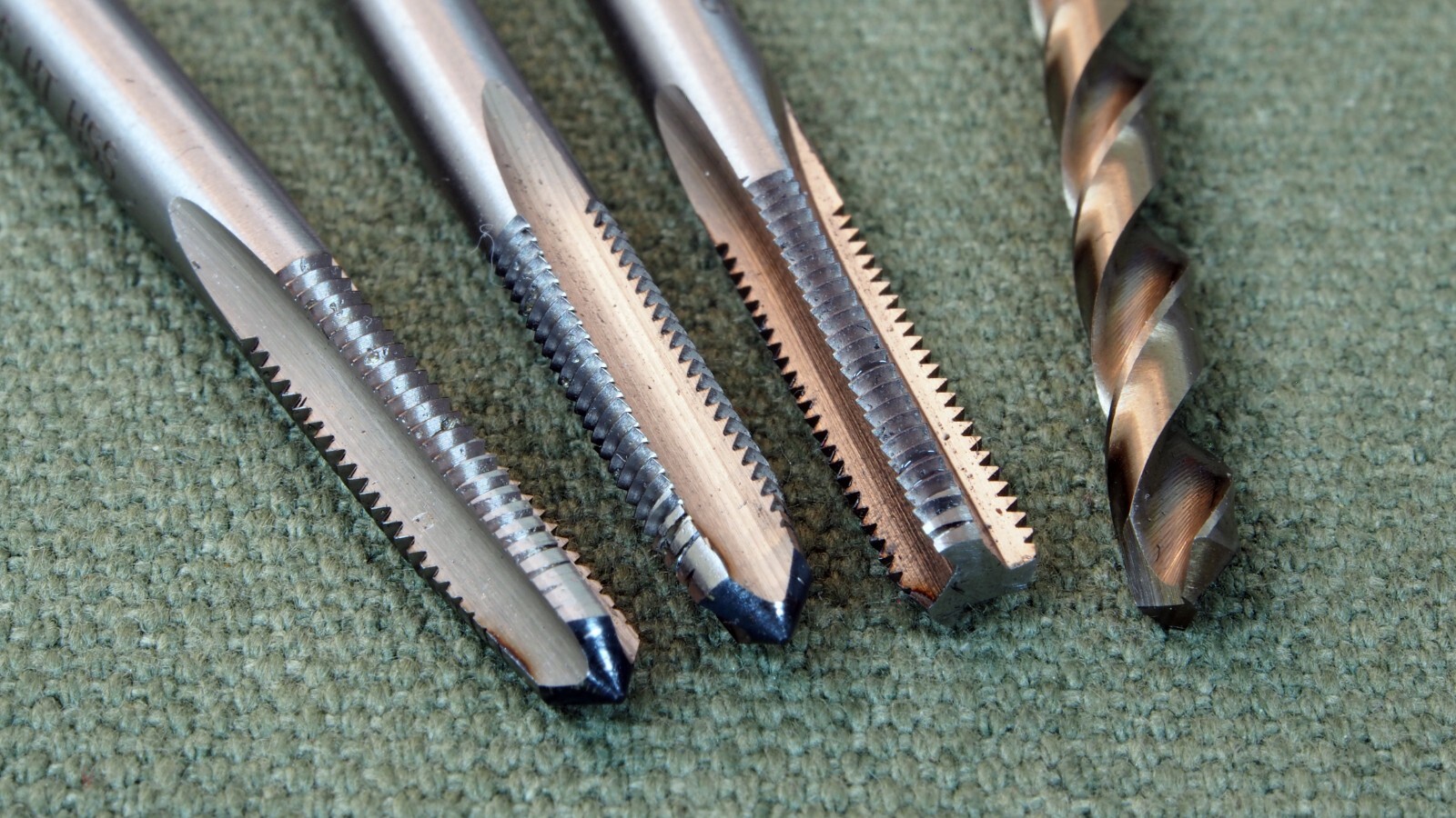 M5 x 0.8mm Drill & Tap, 4 piece set . Cobalt HSS Drill, HSS TAP.