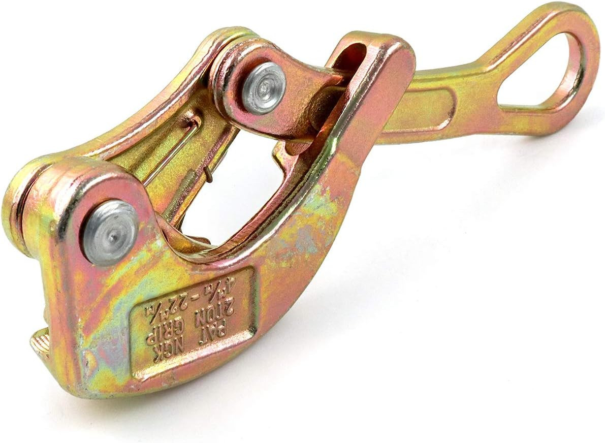 2 T Cable Grip Wire Grip Steel Rope Jaw Puller for Wire Rope, Pulling 4408 Lbs