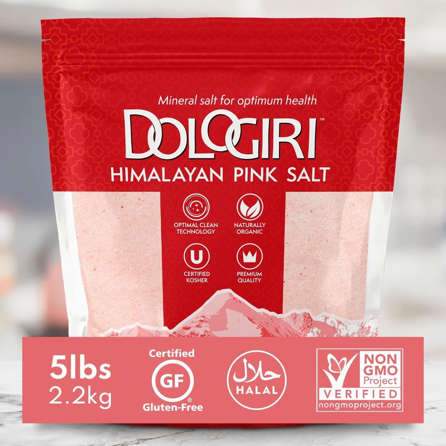 Himalayan Pink Salt, Fine Grain – 5 lb Bag, Pure & Natural Hand-Mined Mineral Sa