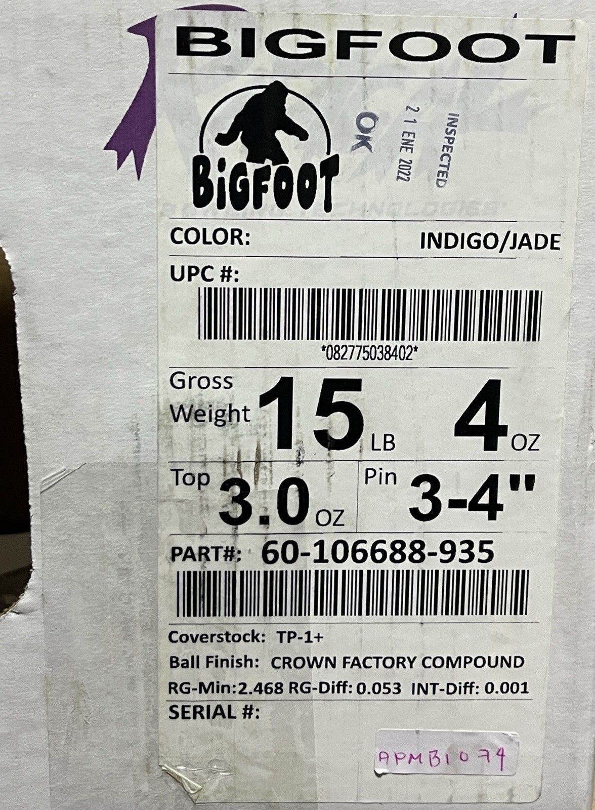 Radical Bigfoot 15 lb Bowling ball New in Original Box