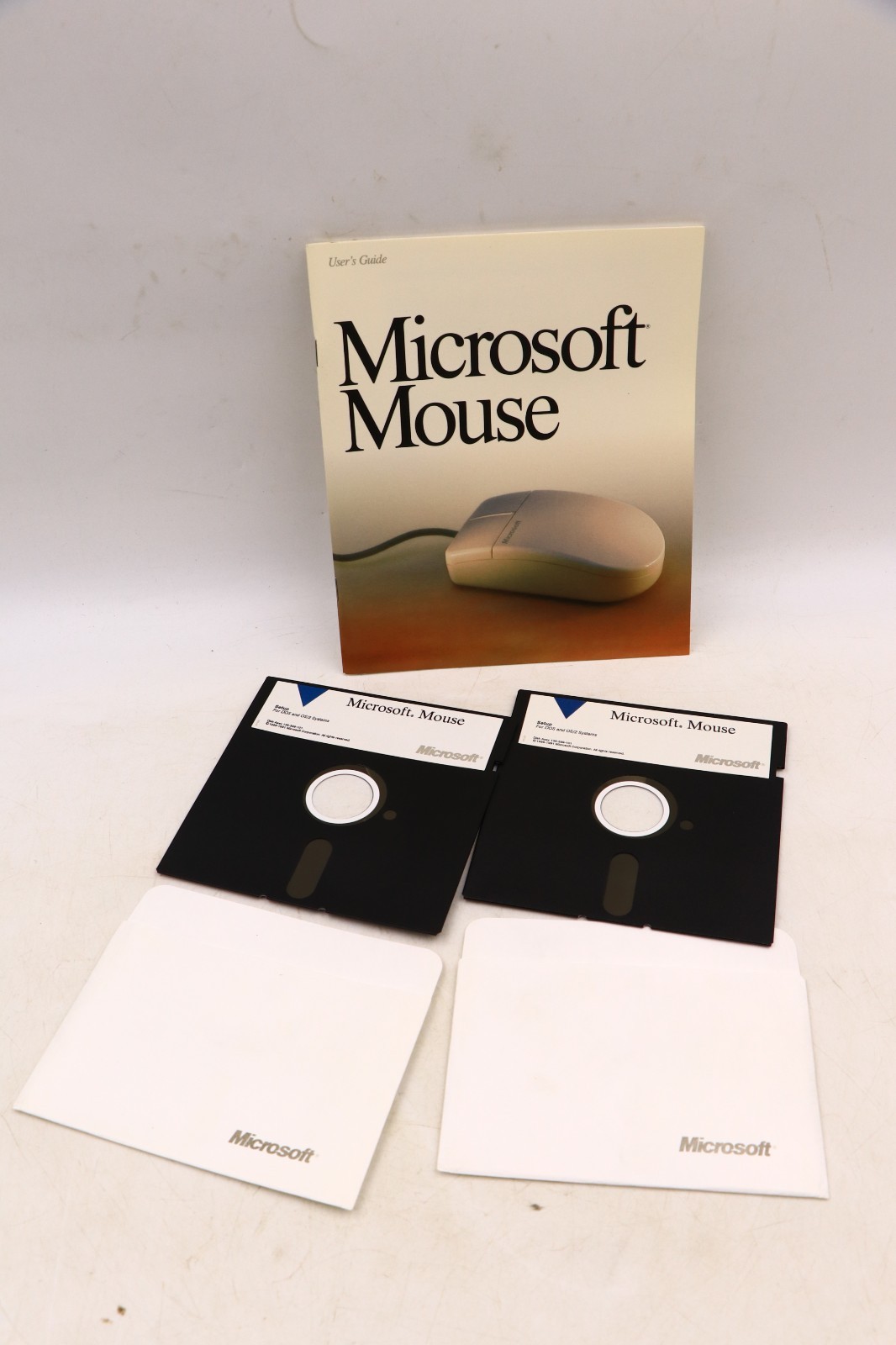 Microsoft Mouse 5.25 Floppy Disks & Manual 1991 Version