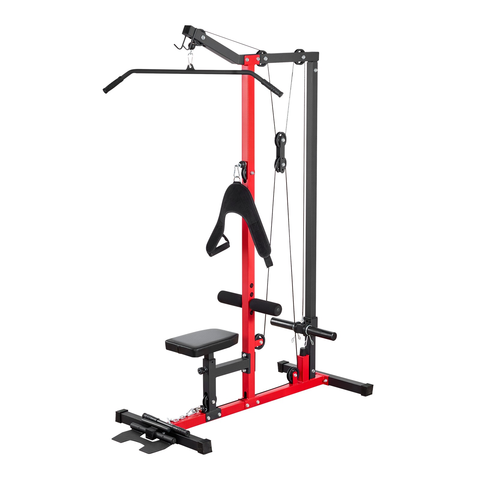VEVOR LAT Pull Down Machine 3-in-1 LAT Machine with 3-Level Adjustable Seat