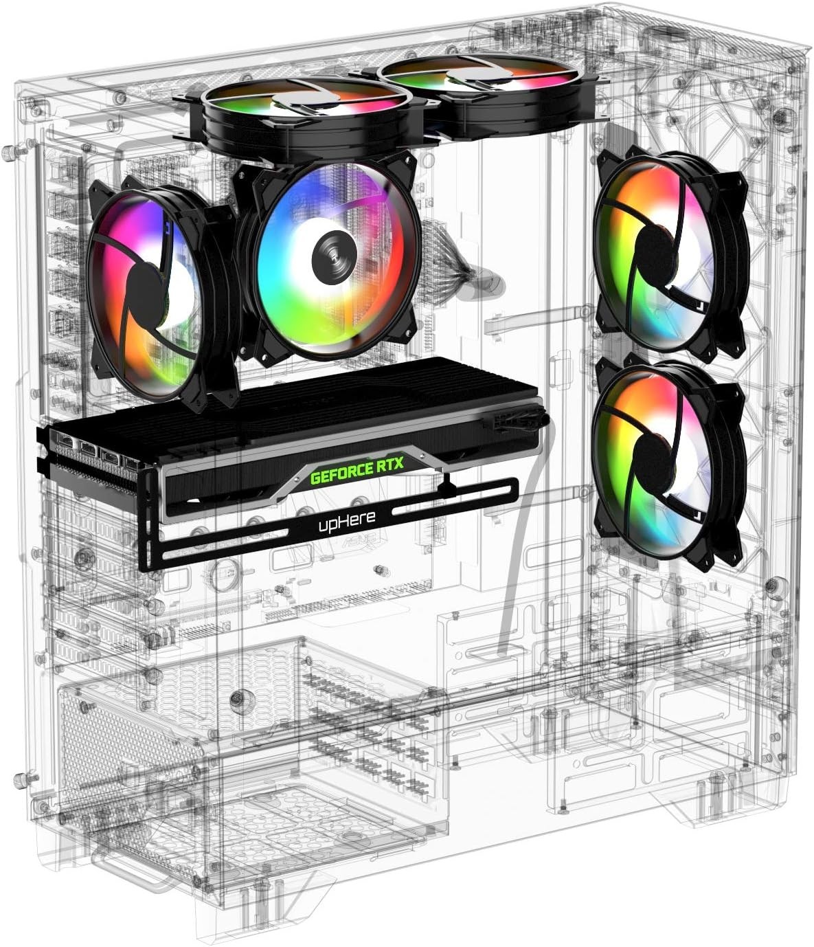 Sturdy GPU Support Bracket for Custom Desktop PCs - Adjustable & Lightweight
