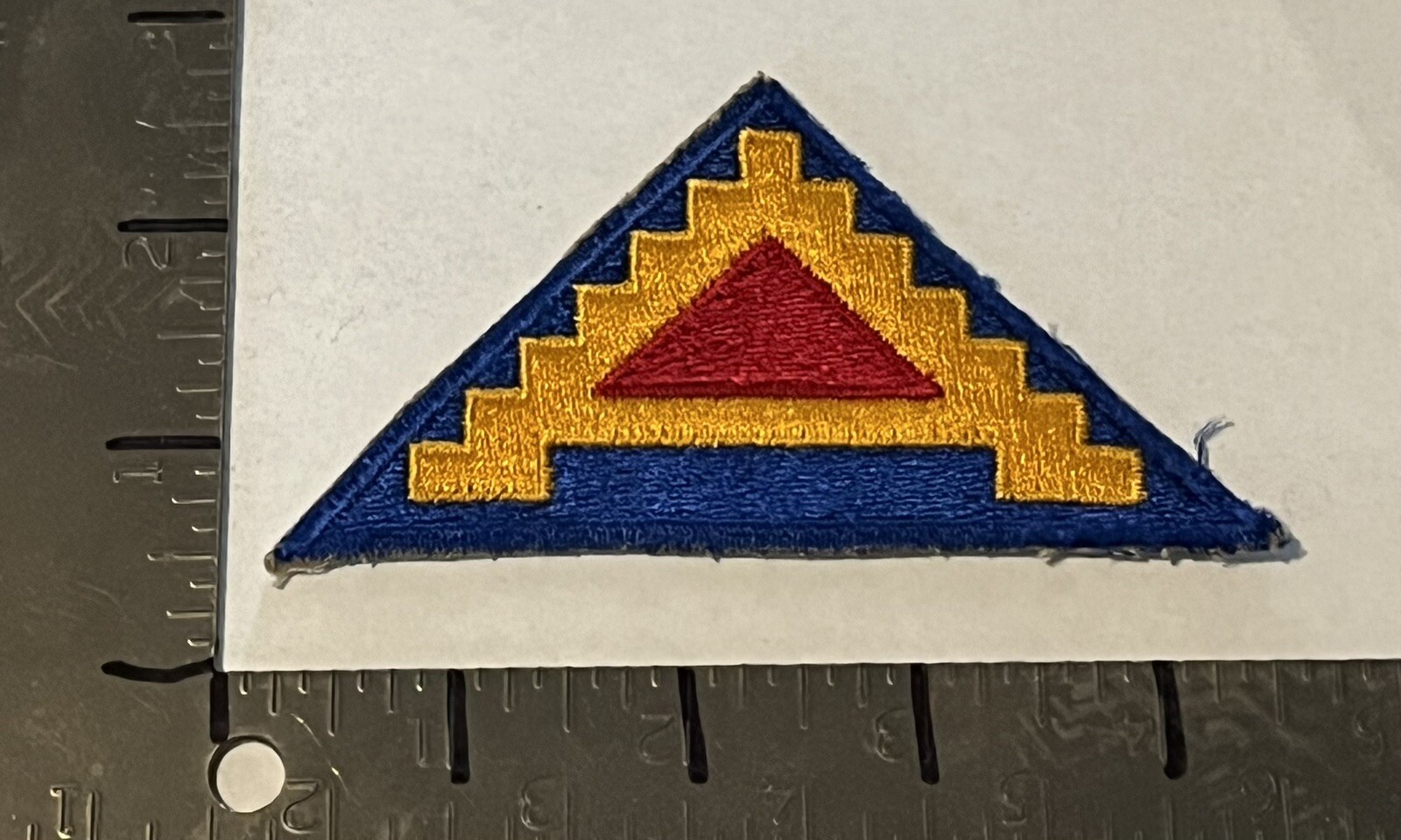 WWII US 7th Army Patch Seven Steps To Hell Cut Edge Field Combat Badge SSI