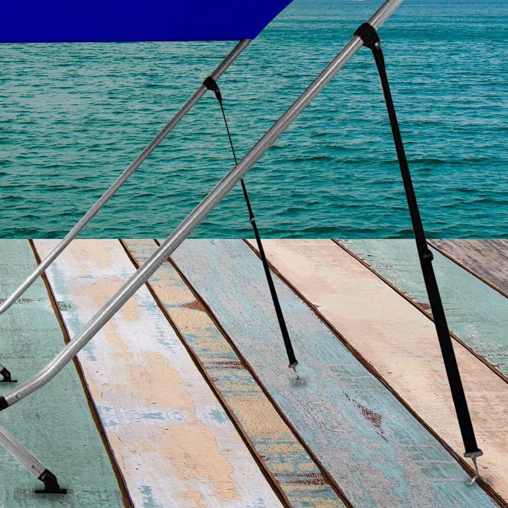 2 Pack Adjustable Bimini Top Straps w/Double End Snap Hook Boat Canopy Straps