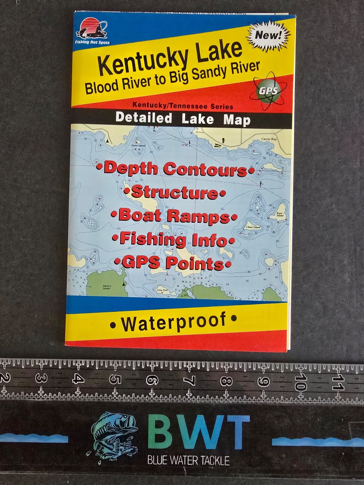 Kentucky Lake (Blood River to Big Sandy)  - Lake Map *New* Fishing/House Decor