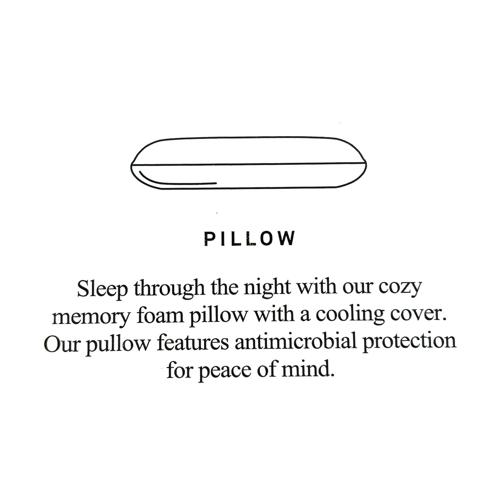Resident Memory Foam Pillow King One Pillow New White