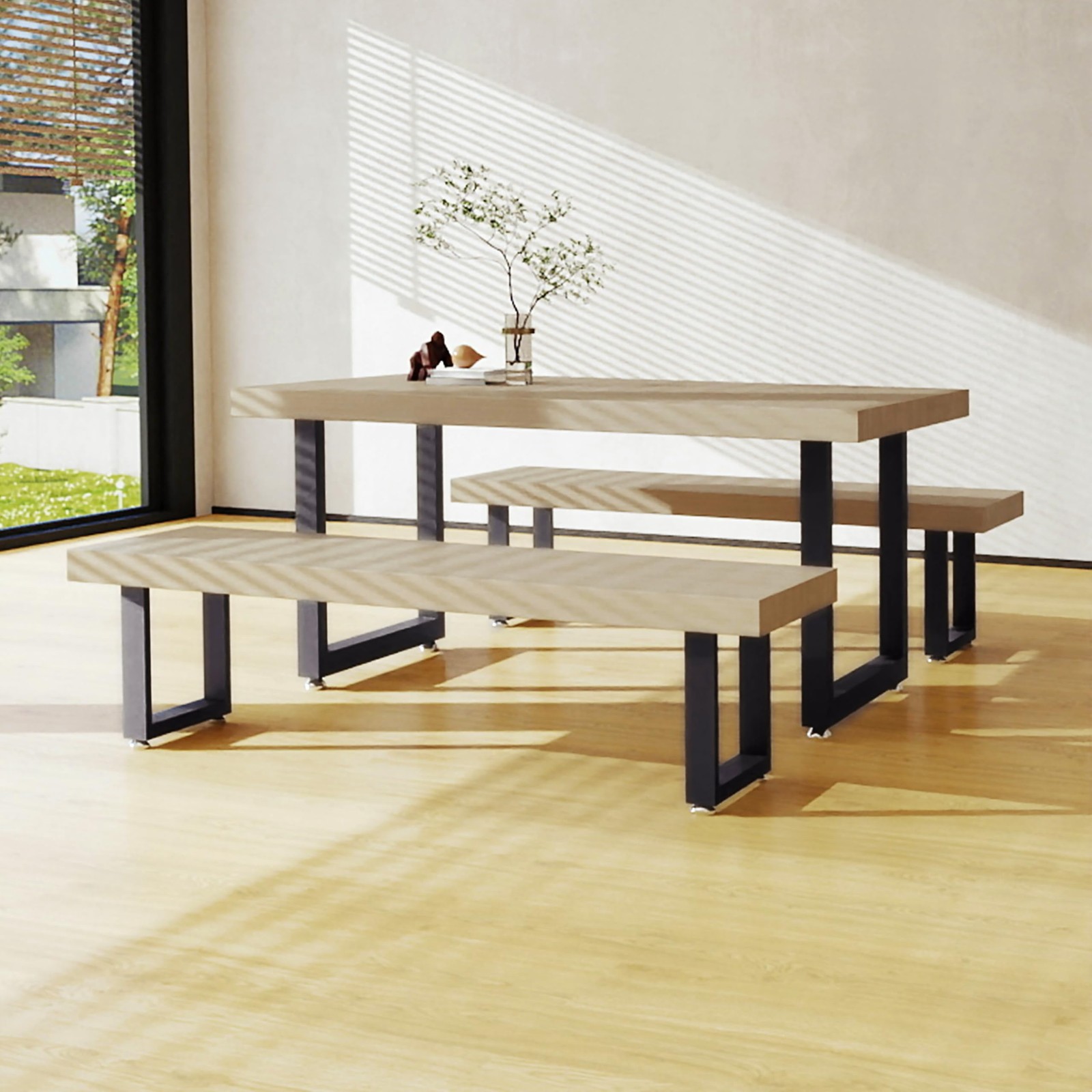 Y-CFHFC Metal Table Legs 16 Inch Bench Feets, Square End & Coffee Table Legs for
