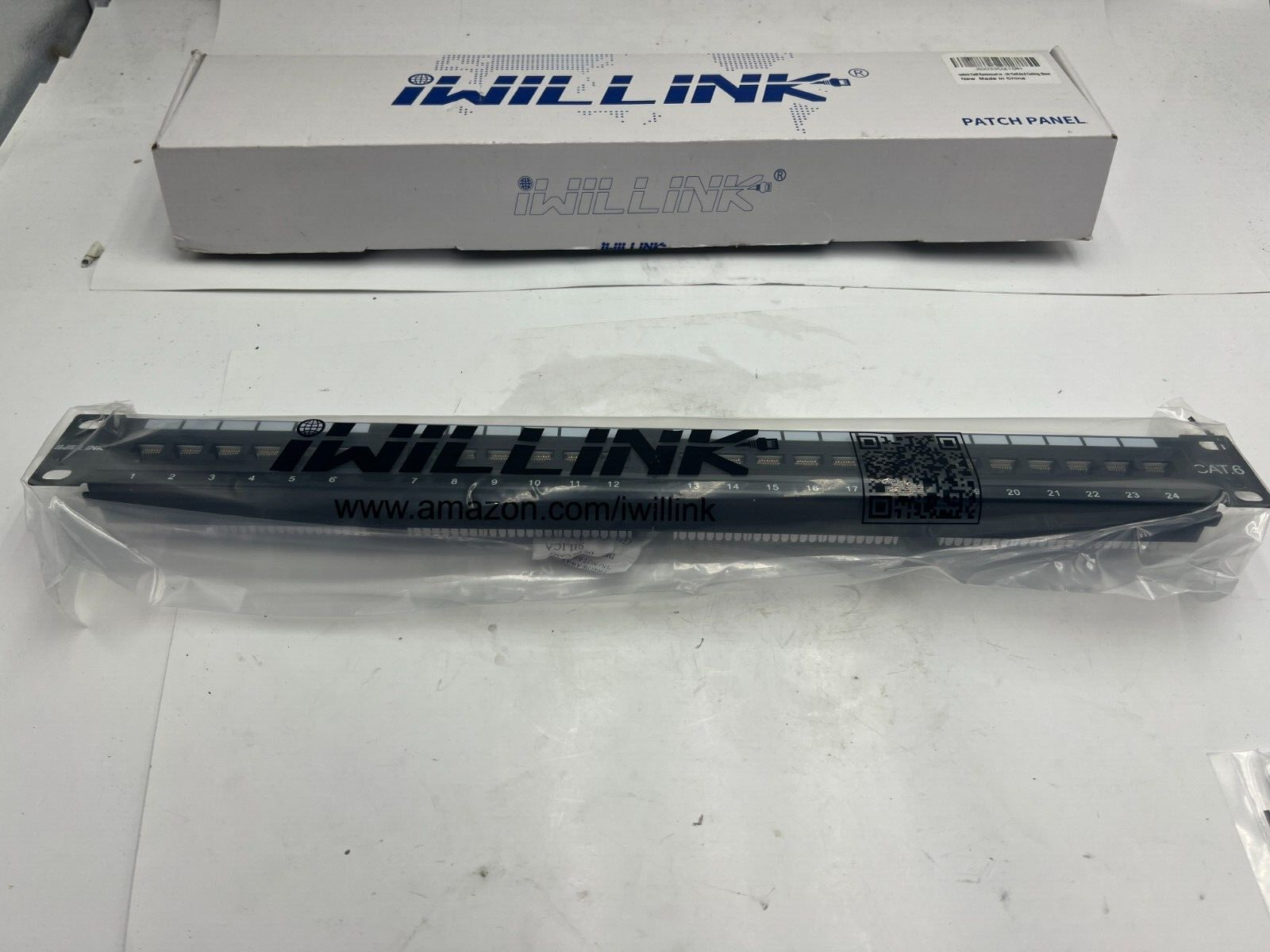 OEM Iwillink Cat6 RJ45 Rackmount Wall Mount Patch Panel Black