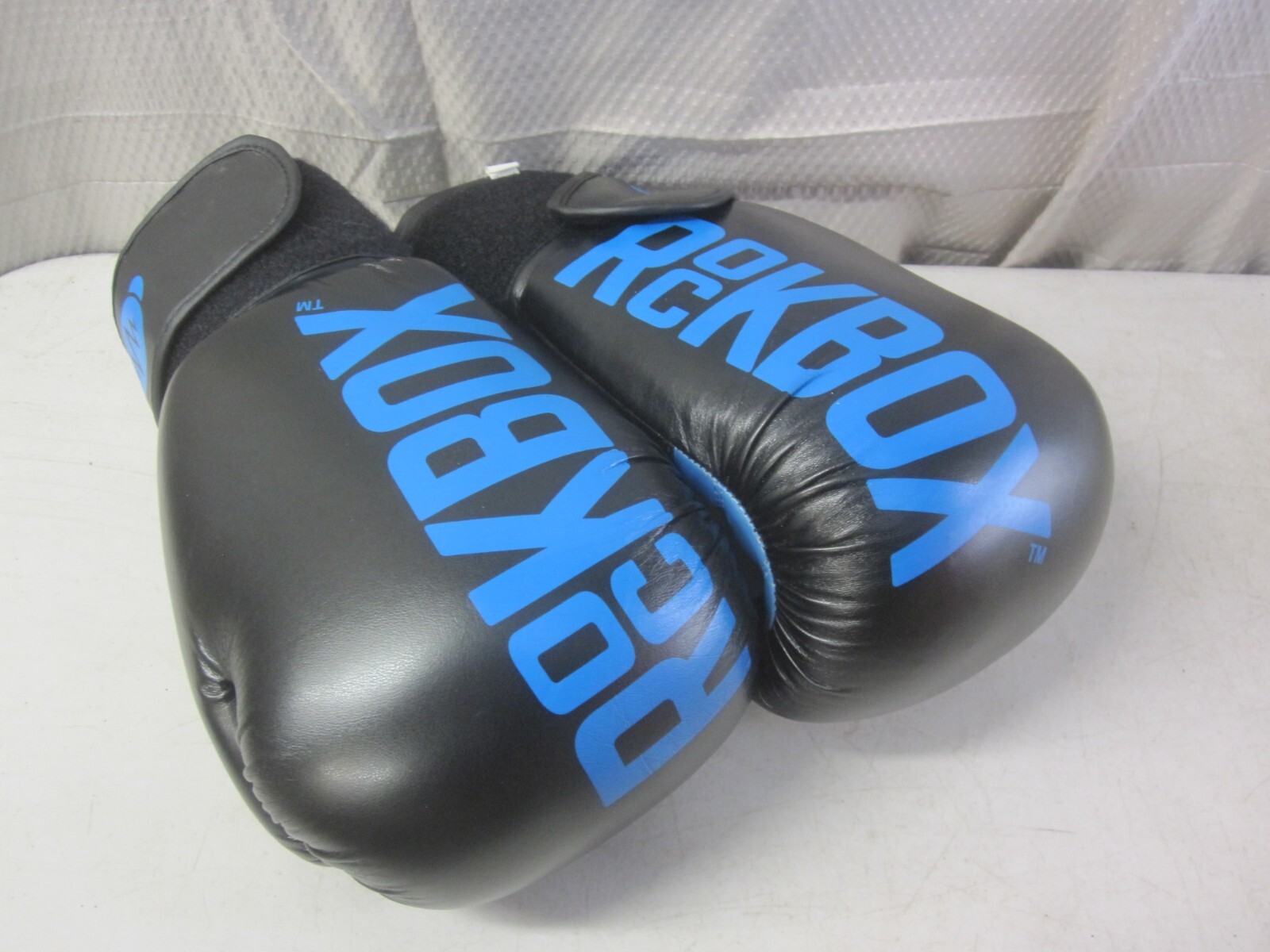 Rock Box Fitness Boxing Gloves 14 Oz Gym Workout Fighting Black & Blue