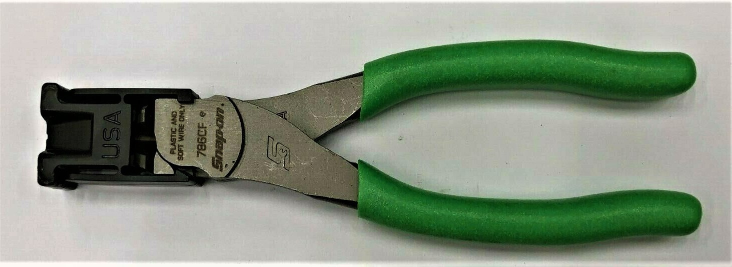 NEW* Snap-On DIAGONAL CUTTERS FLUSH CUTTER 6"+ *GREEN SOFT HANDLES* 786CFG *NEW*