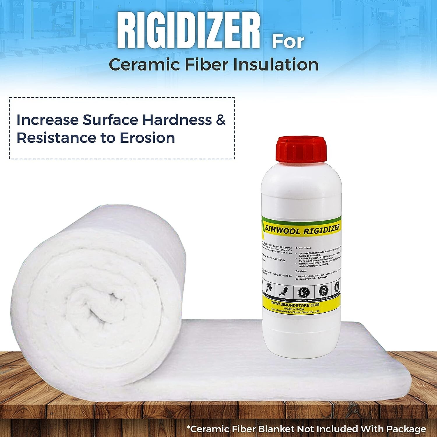 Rigidizer - Coating for Ceramic Fiber Blanket - 1 Quart, Fireproof Insulation
