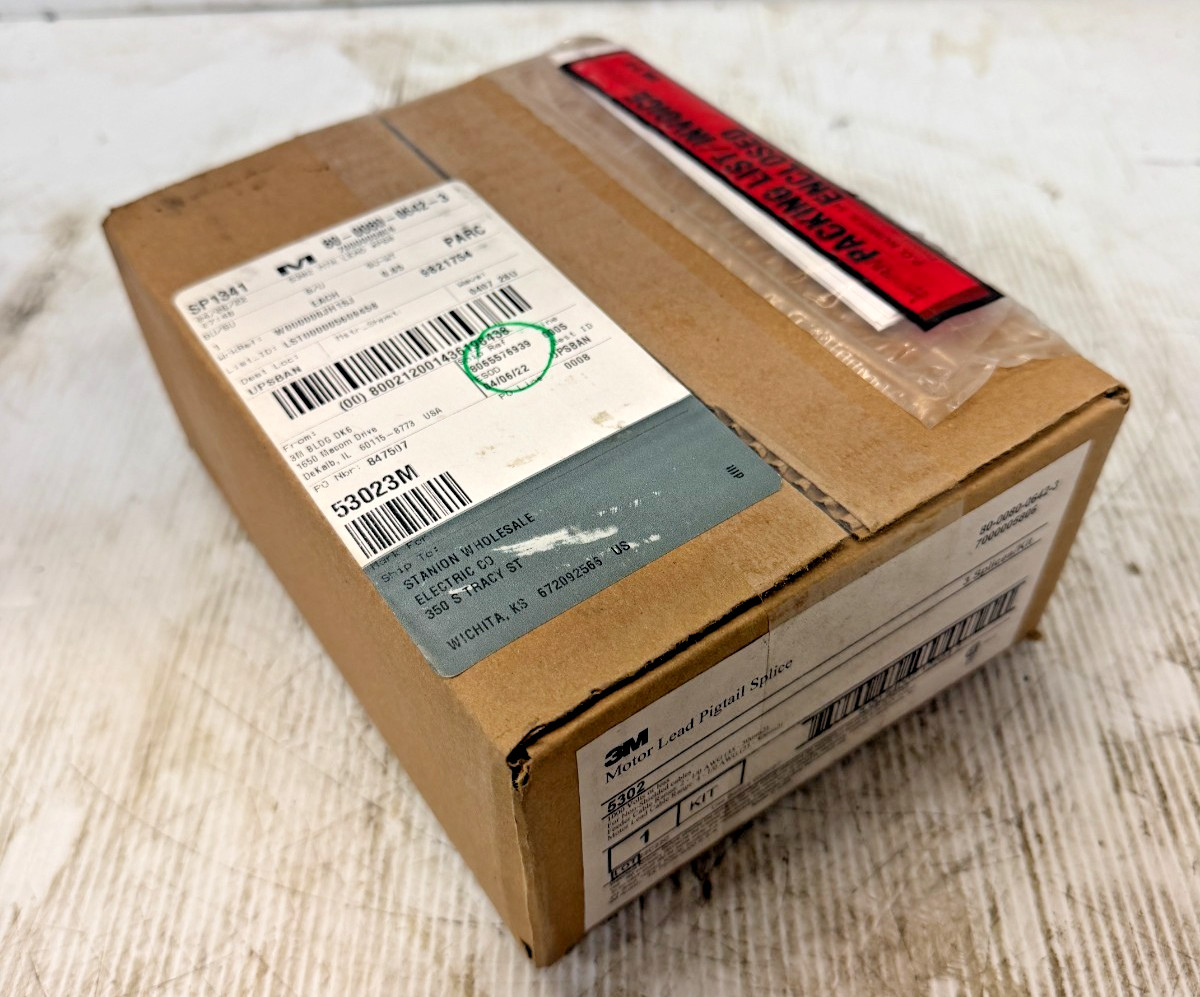 LOT OF (3) 3M #5302 MOTOR LEAD PIGTAIL SPLICE KIT, W 3 SPLICES