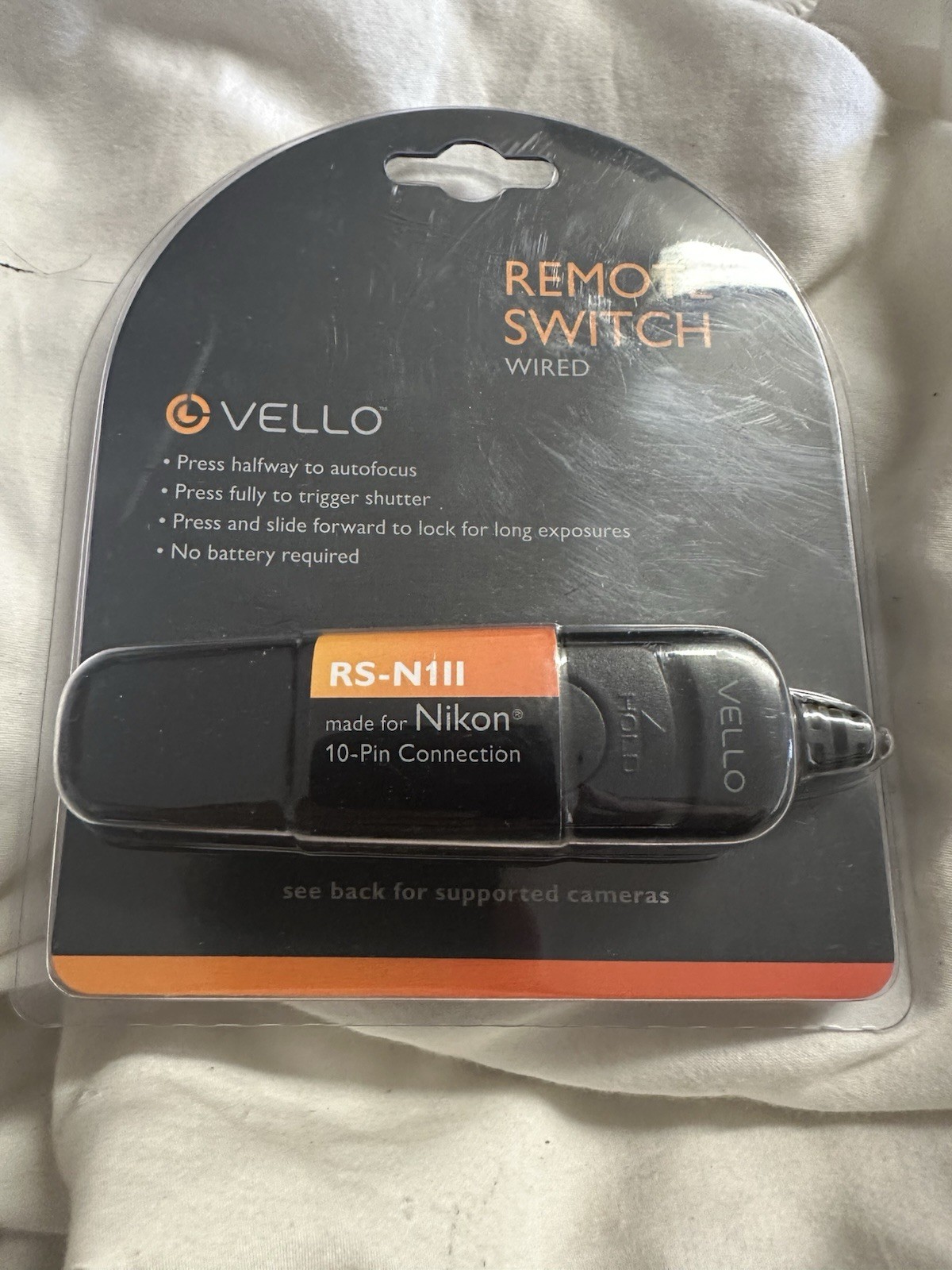 Vello wired - REMOTE CONTROL SWITCH -for Nikon camera, RS-N1 II N1II, NEW