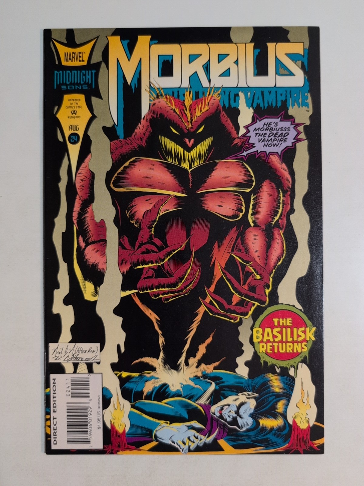 Morbius The Living Vampire #24 Marvel Comics 1994 Midnight Sons Horror