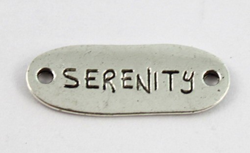 30PCS Tibetan silver oval SERENITY connector FC5367
