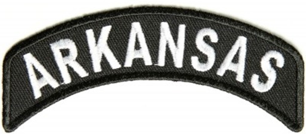 Arkansas Mini Rocker Motorcycle Patch Biker Patch