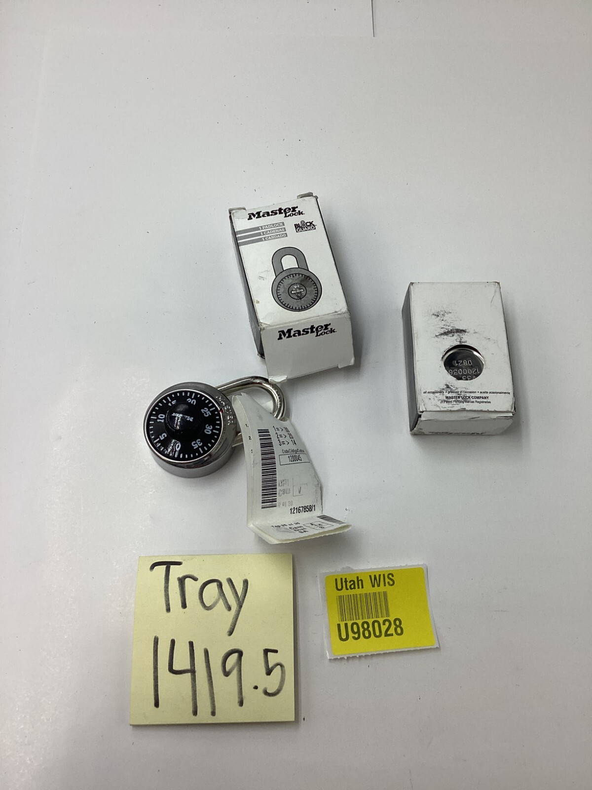 (QTY 2) Master Lock Preset Combination Padlock Black Dial