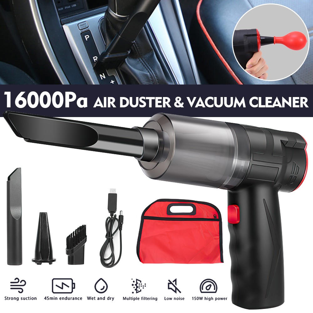 Cordless Electric Mini Air Duster Blower Vacuum Cleaner for PC Computer Car Home