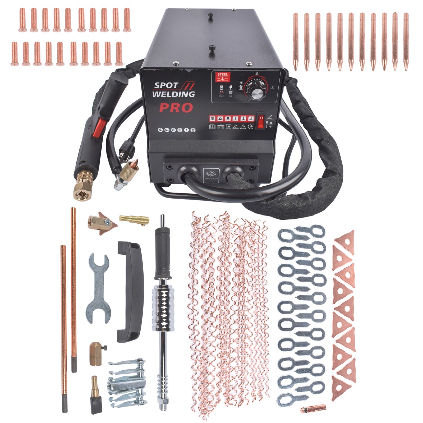 Spot Welder Dent Puller Machine (110V 3500W) 6 Welding Modes Car Body Repair Kit