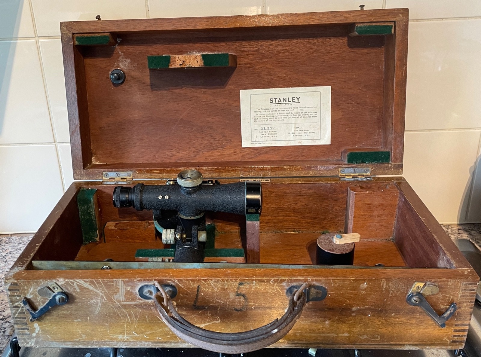 STANLEY TELESCOPE fitted for Tacheometrical Reading No: 56351