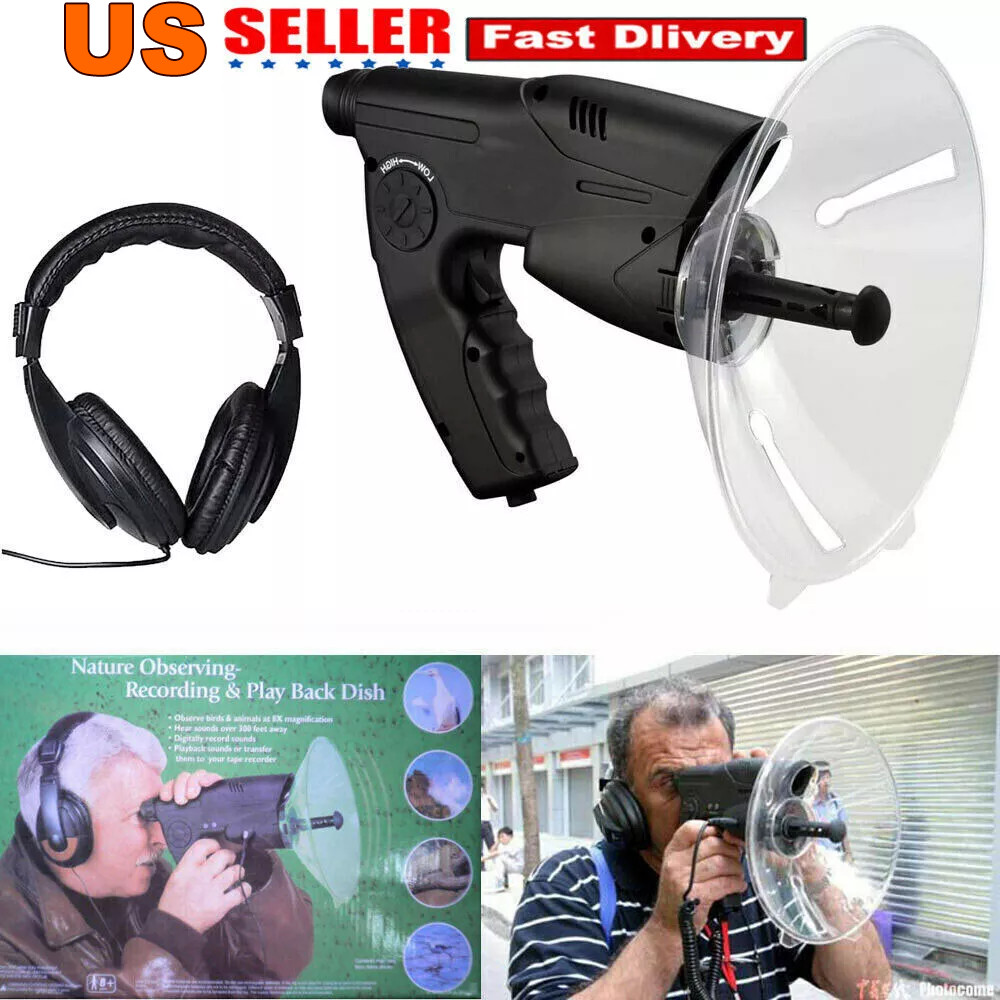 Parabolic Microphone Monocular Bionic Ear Birds Listening Device UP To 300FT US