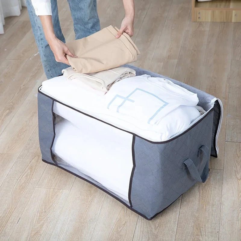 Large Capacity Clothes Quilt Dusproof Bag Home Moving Luggage Packing Bag 60x40x