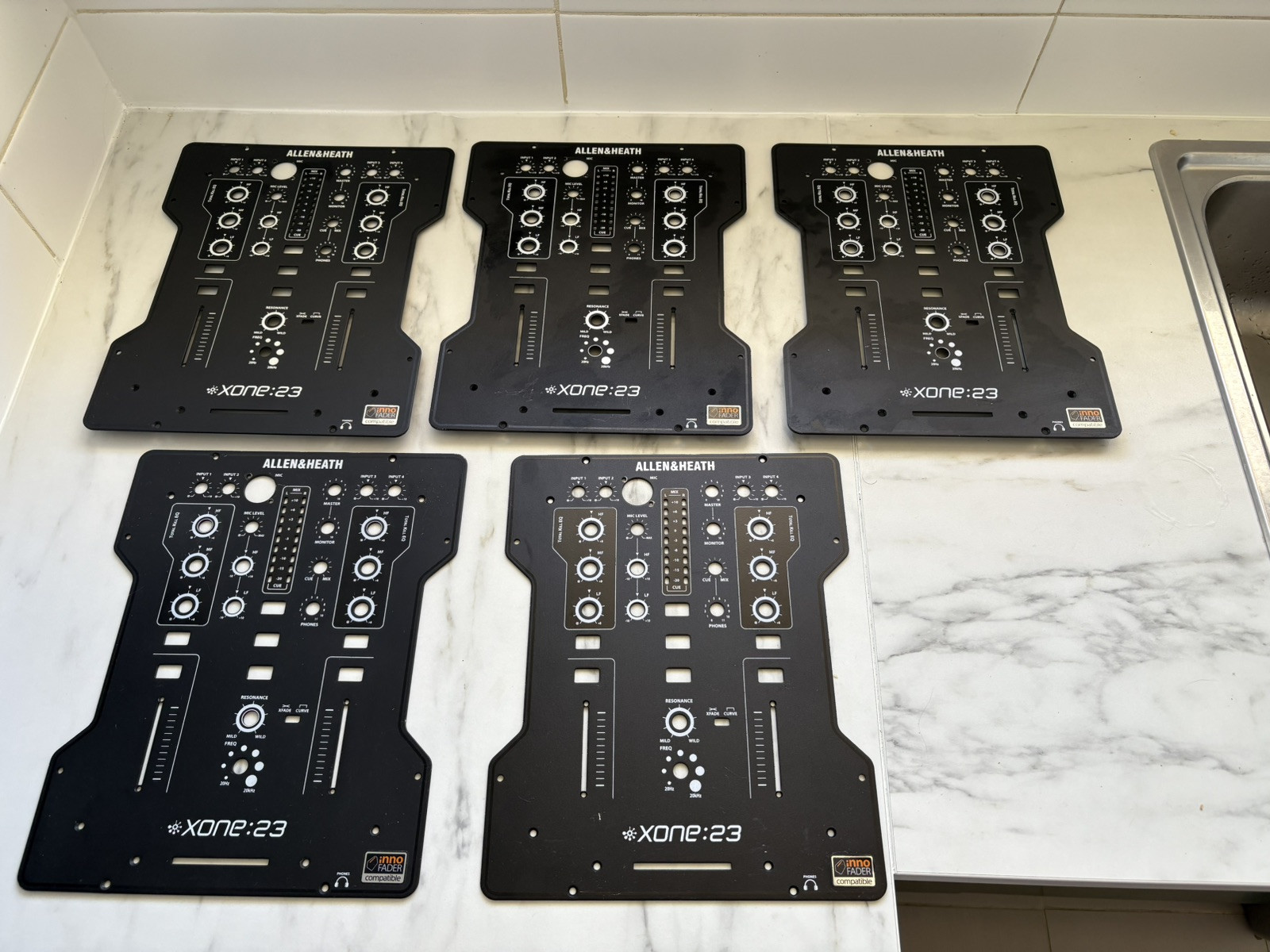 5x Allen Heath Xone 23 Faceplates Front Panels