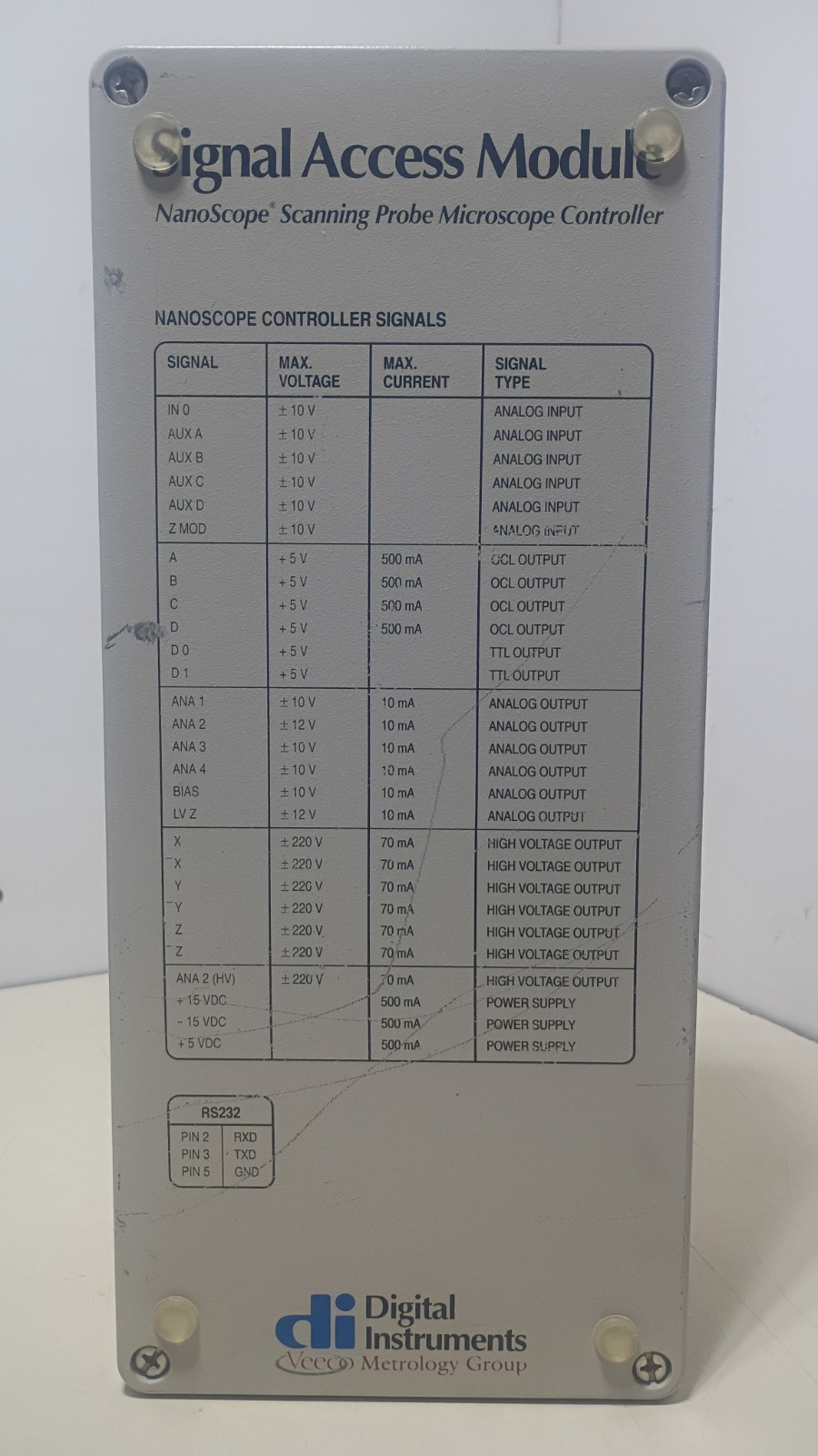 Digital Instruments Veeco NanoScope Scanning Probe Microscope Controller