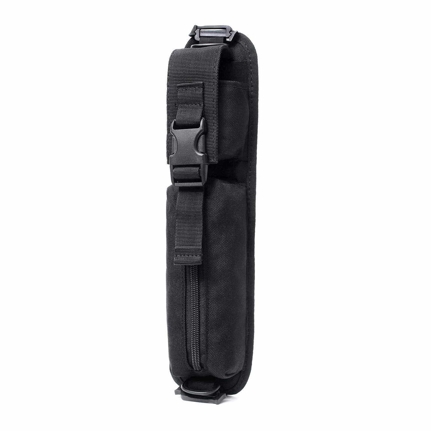 2 pcs Black Tactical Backpack Shoulder Strap Bag Molle Accessory Pouch Outdoor