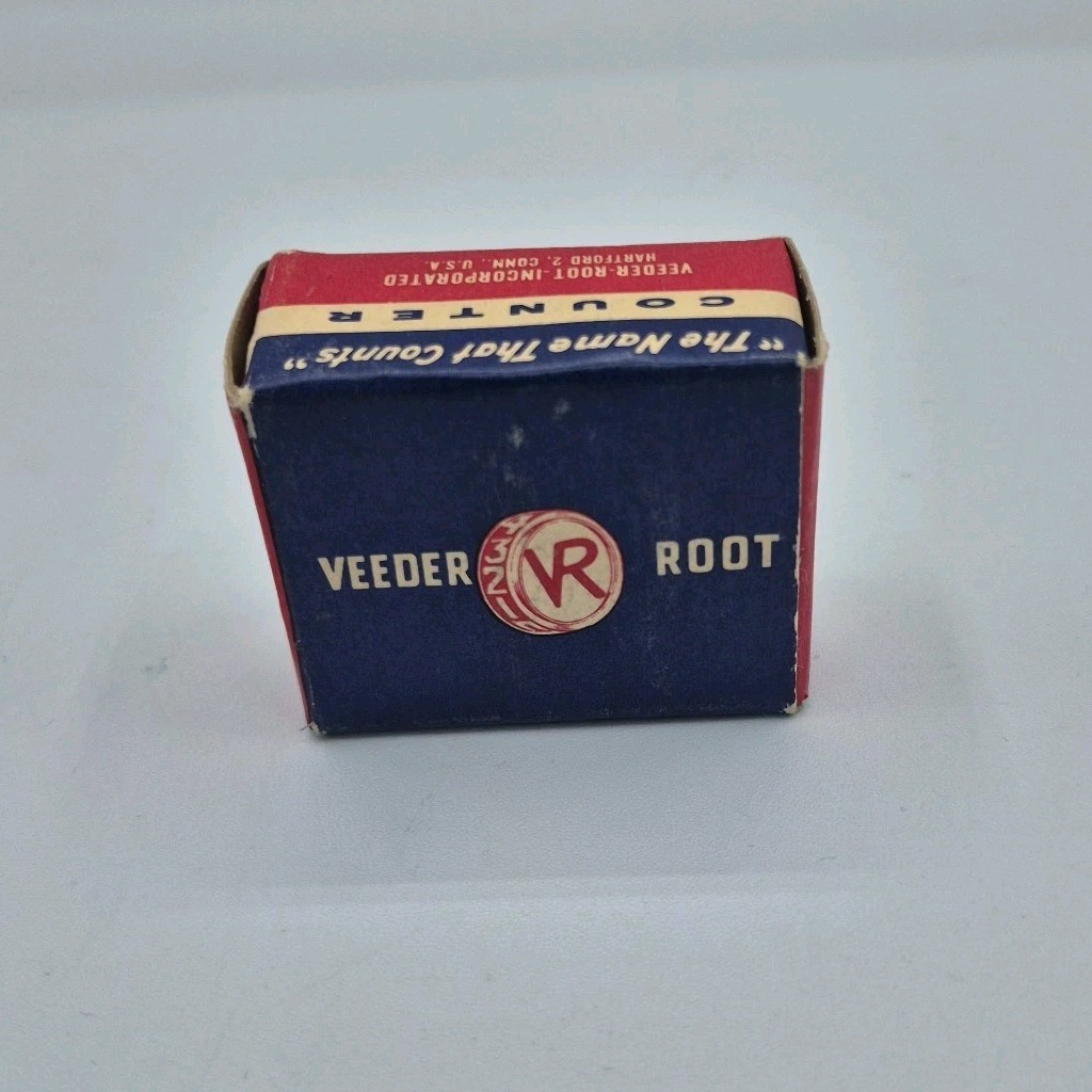 Vintage New Old Stock Veeder-Root Turns 4-digit Mechanical Counter E 114134 2.5"