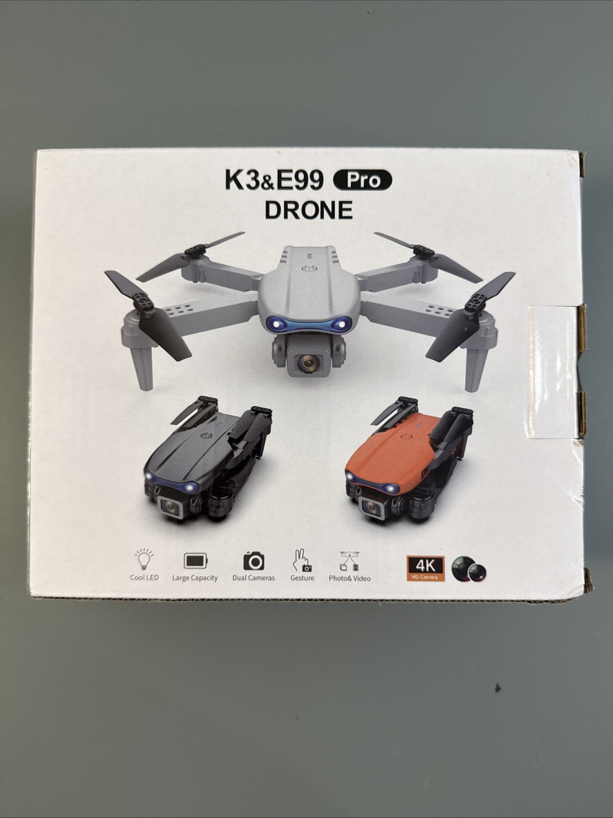 E99 K3 Professional RC Drone, Dual Camera Double Folding RC Quadcopter