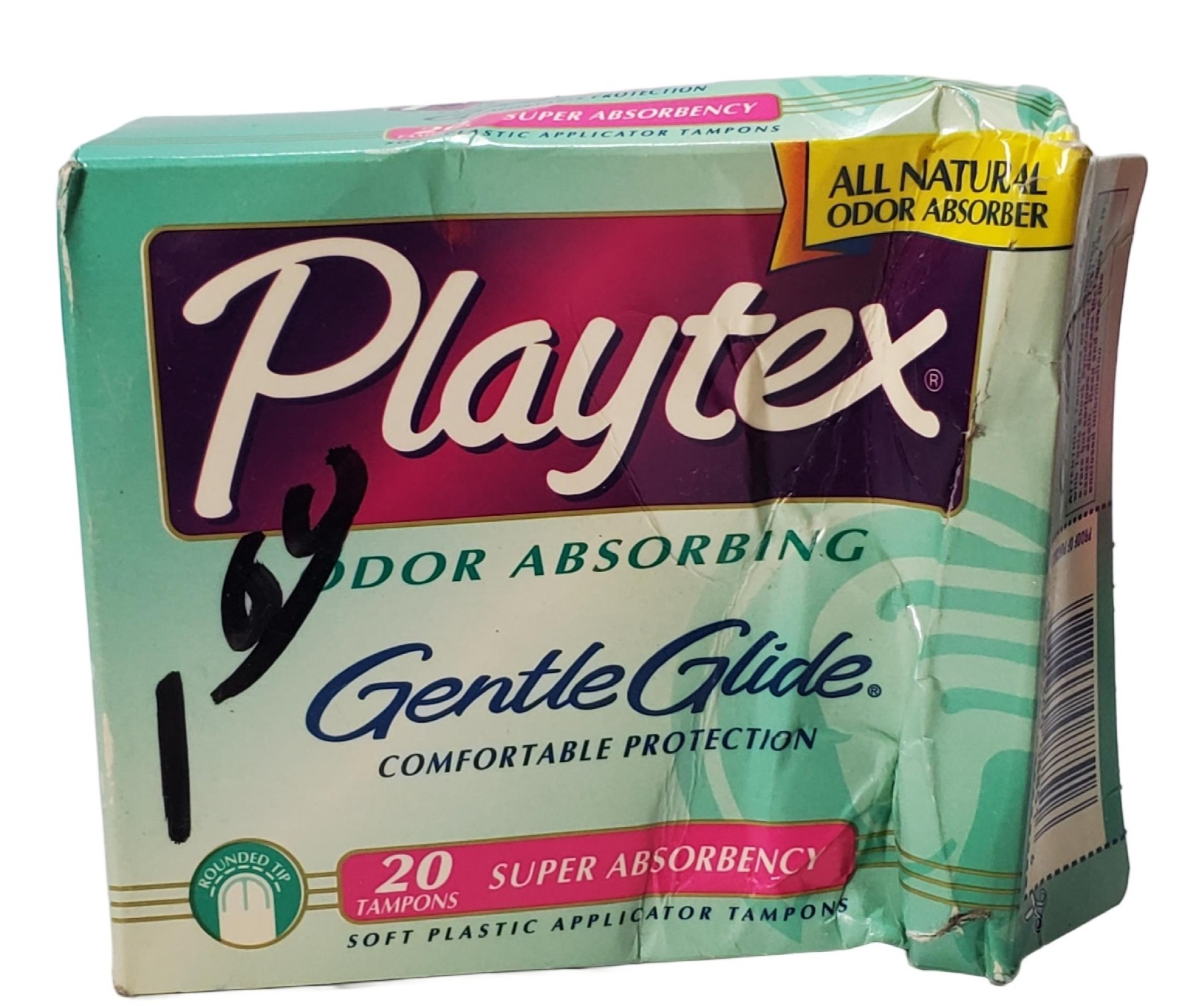 Vtg 1999 Playtex Gentle Glide 20 Regular Tampons Feminine Hygiene Odor Absorber