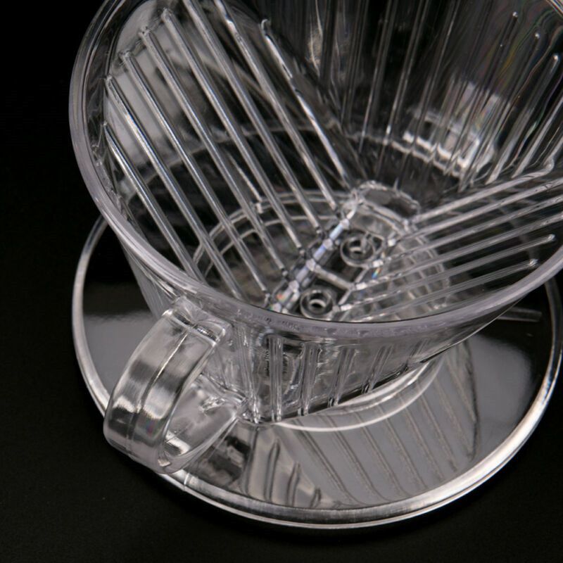 Clear Coffee Filter Brewer Holder Plastic Cup Cone Drip Dripper Maker Reusabl WH