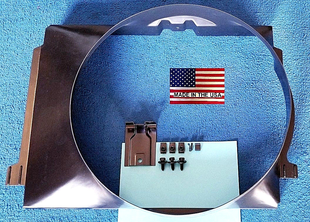 1967 - 1968 Camaro Fan Shroud w/bracket bolt clip 67 68 Big Block MADE IN USA