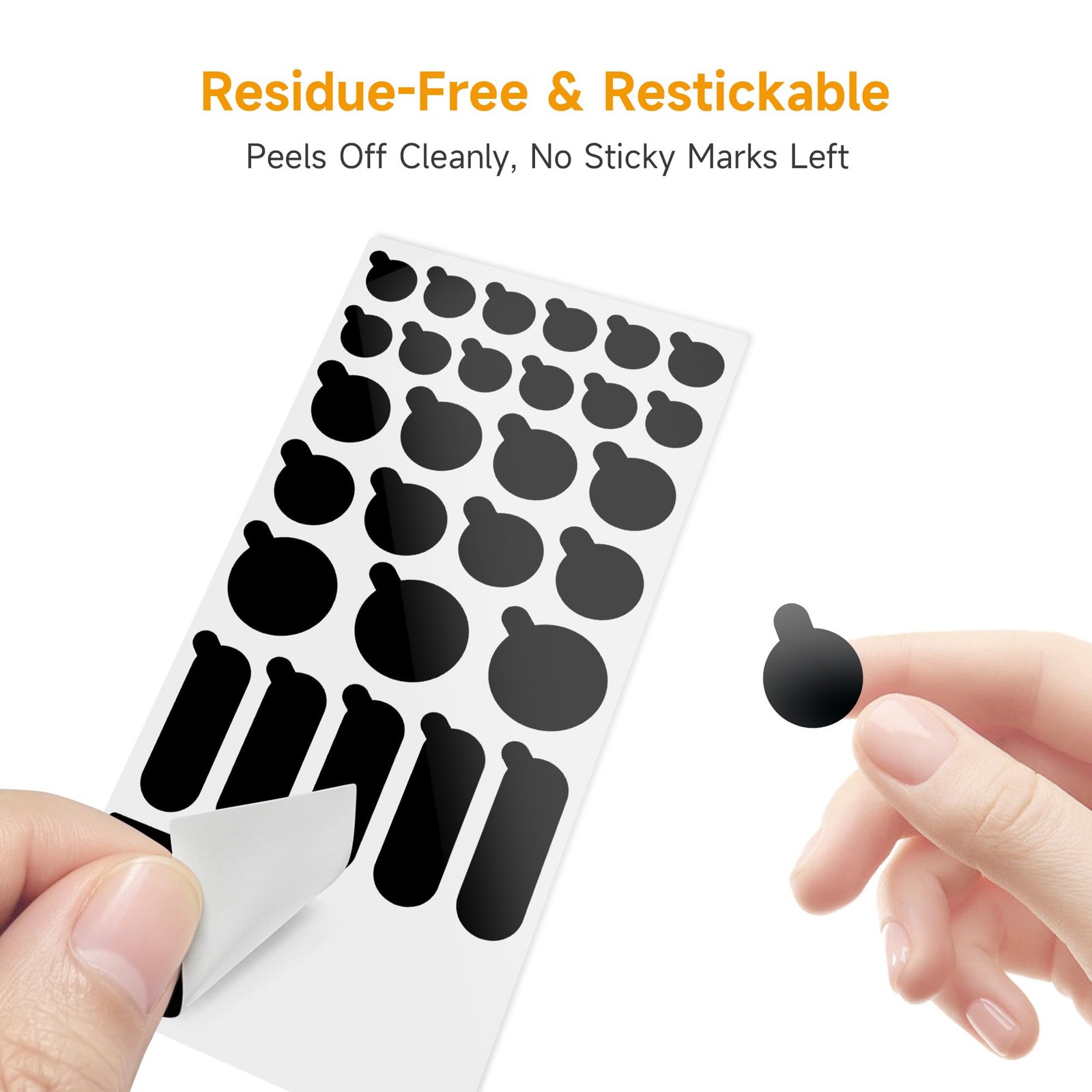 Black Webcam Covers, 290-Pack Restickable Privacy Stickers, Multiple Sizes, M...