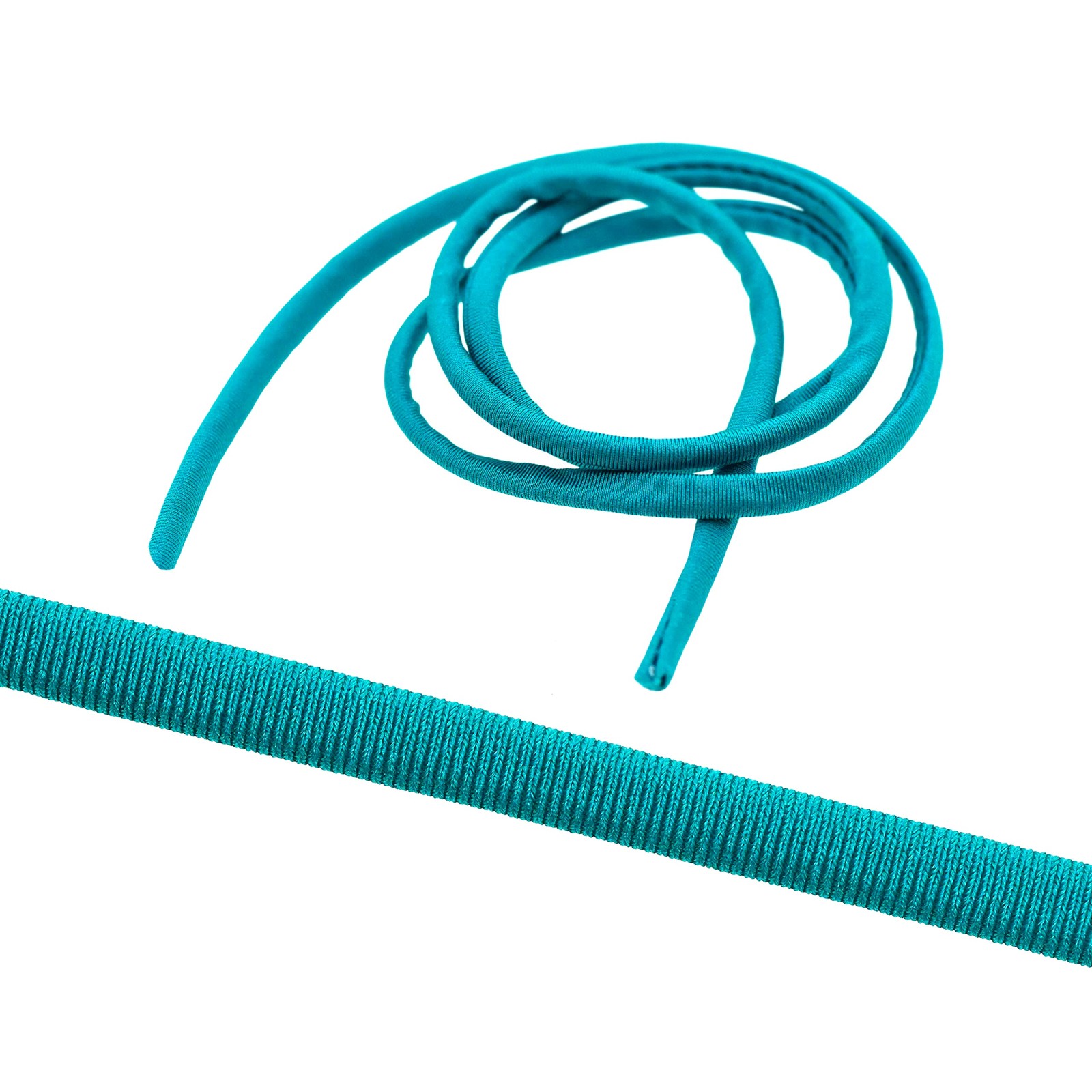 Mandala Crafts Teal Soft Elastic Cord – 20 Yards 5mm Flat Nylon Fabric Spande...