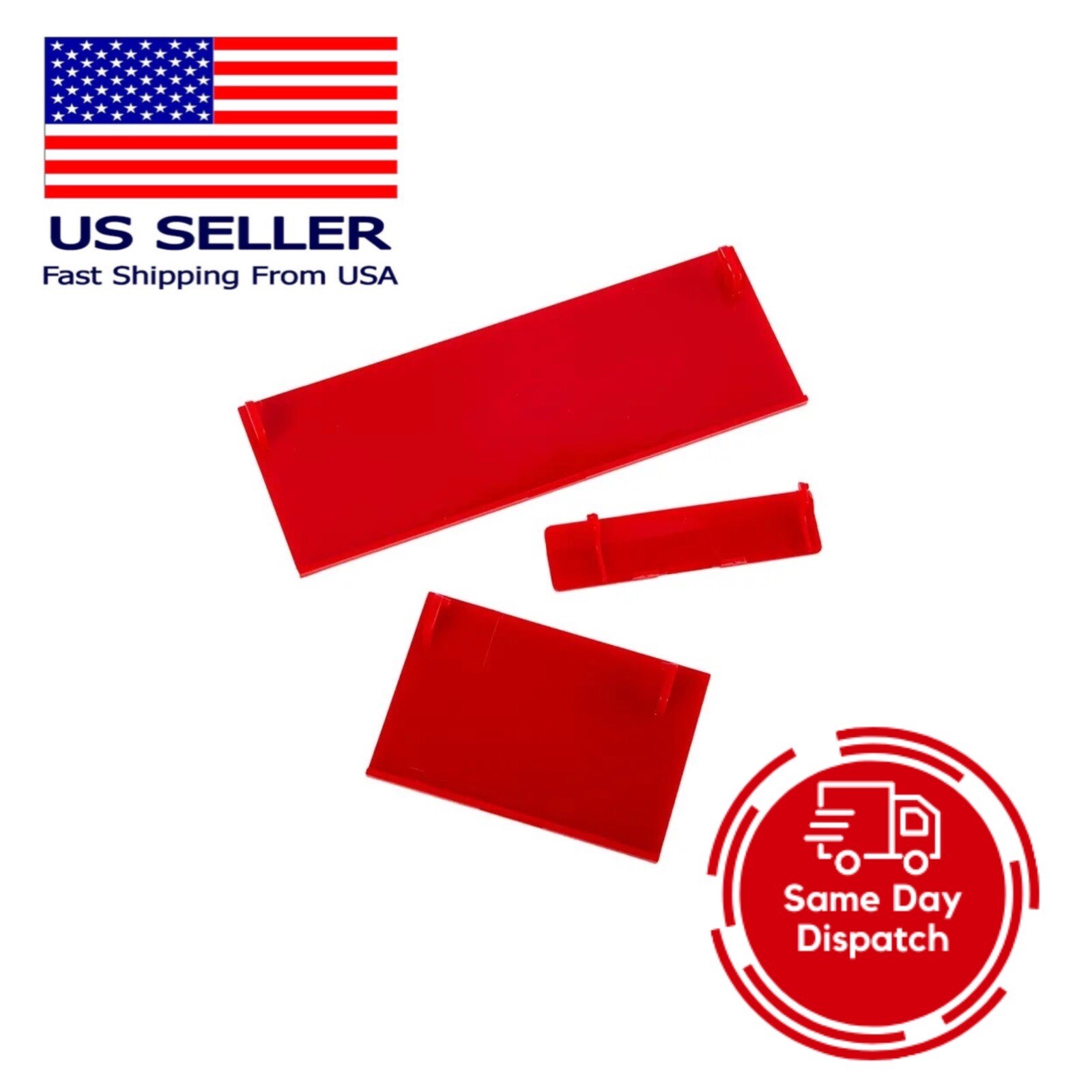 RED Replacement Wii Port Cover 3pcs Protective Controller Port Door Cover