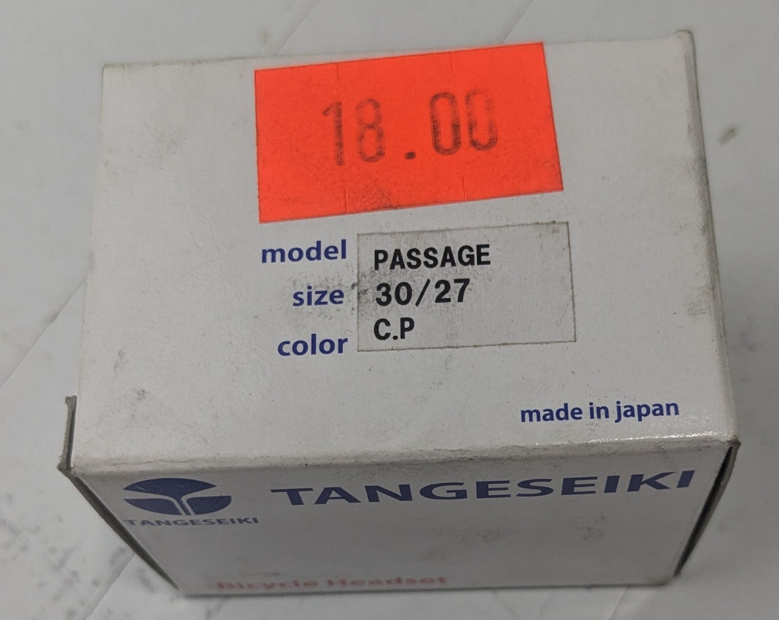 Tangeseki Passage Chrome Headset EC29/25.4-24tpi  EC30/27 | Triple Sealed Steel