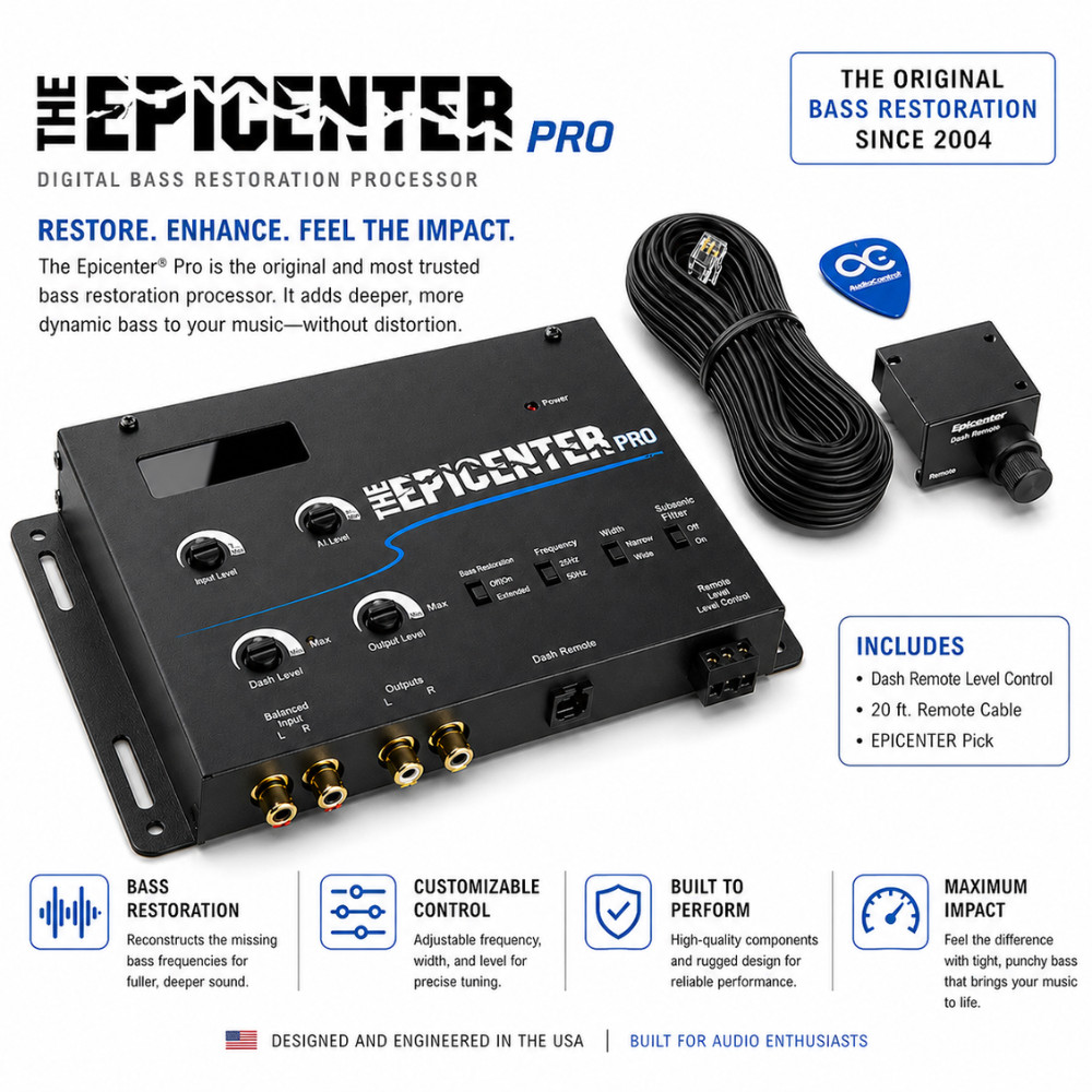 AudioControl Epicenter Pro Bass Restoration Processor and Line Driver Car Audio