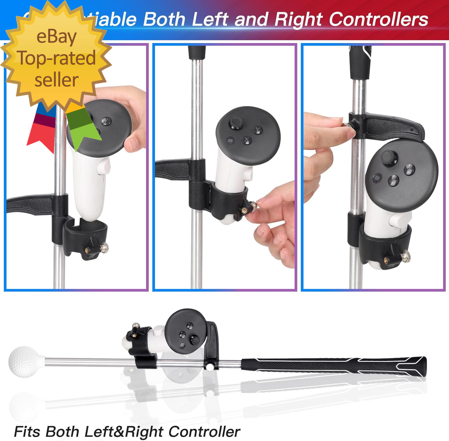 VR Weighted Golf Club Compatiable for Meta Quest 3/Quest 3S Controller