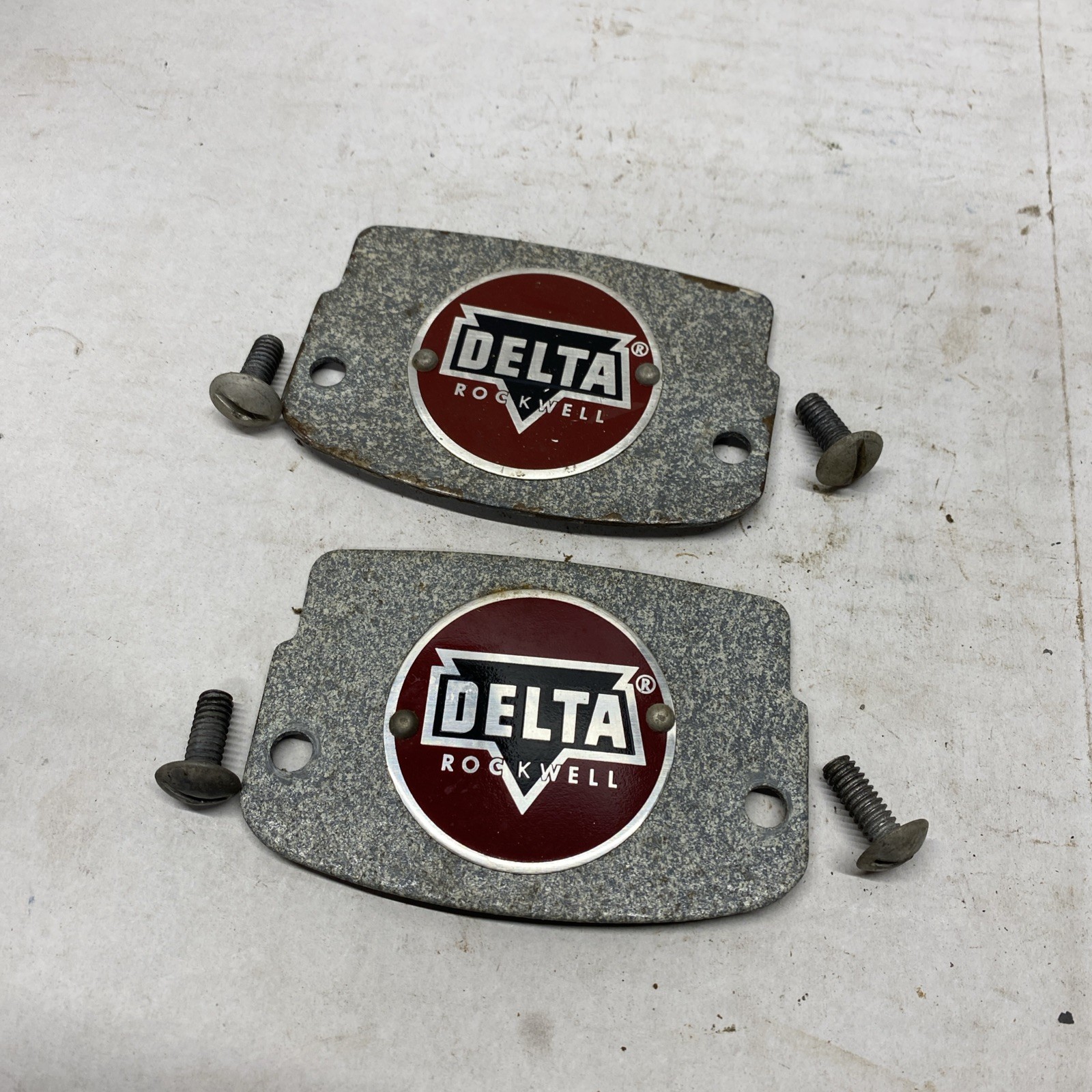 Delta Rockwell Radial Arm Saw Super 900  2 End Caps with Id Plates CRA-461