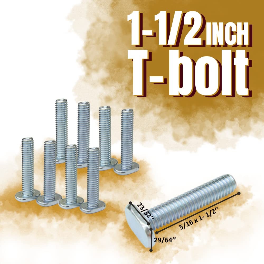 10 PCS TTrack Knob Kit 5/1618 Knobs TBolts Woodworking Jigs HW05