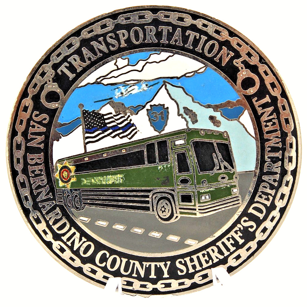 San Bernardino County Sheriff Department Challenge Coin 1.75 Thin Blue Line