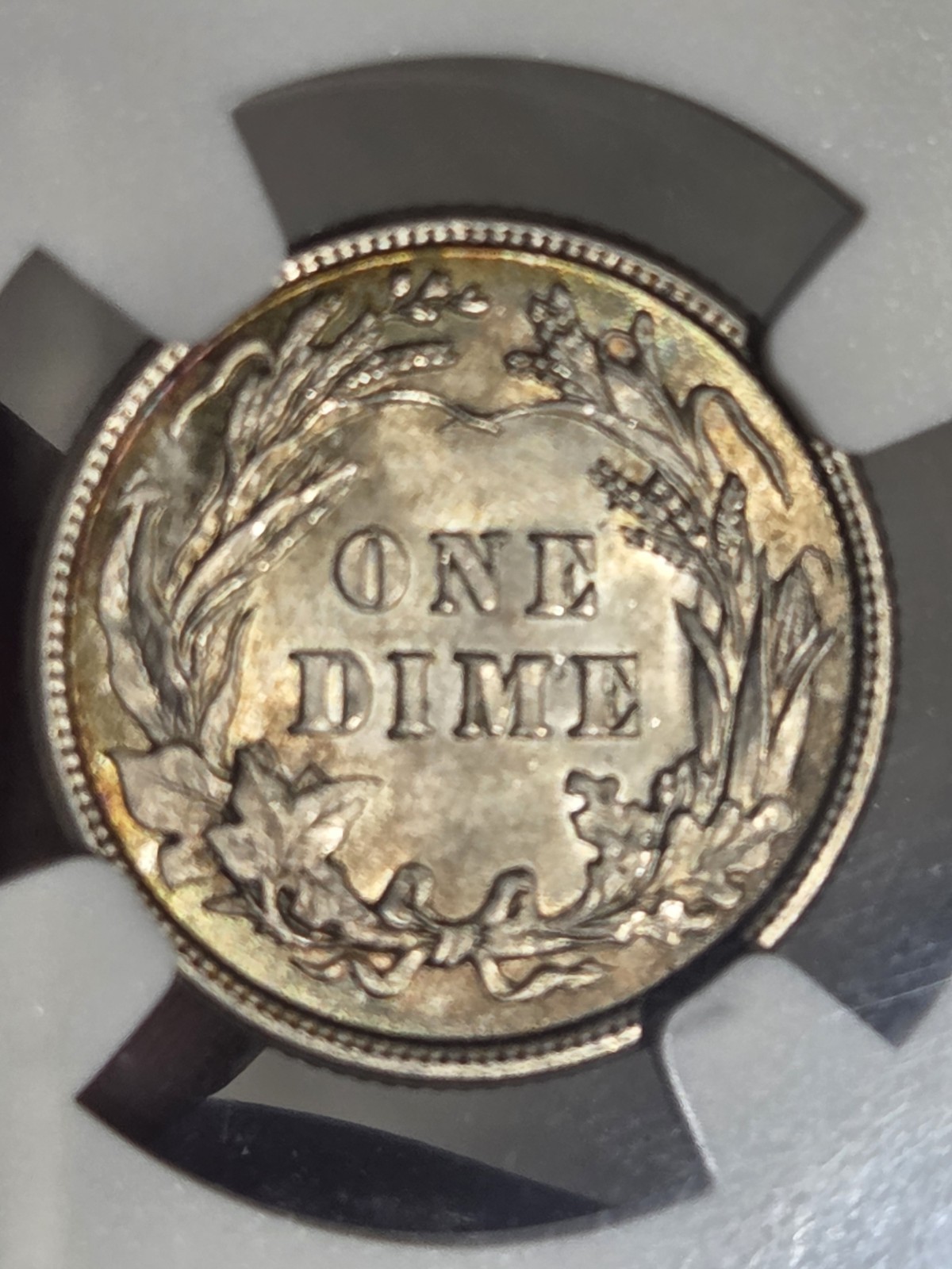 1916 Barber Dime 10c NGC M63 Toned