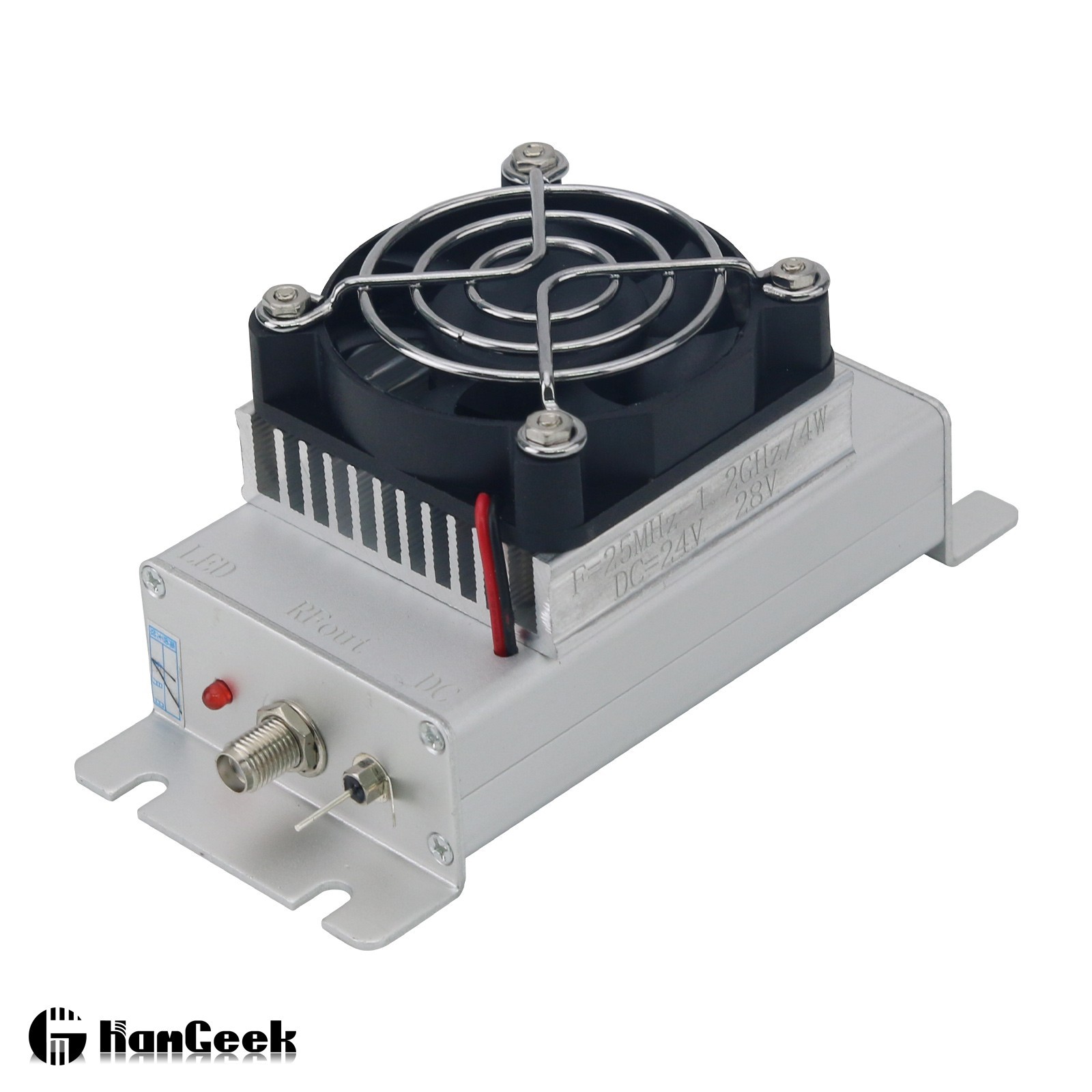 25MHz-1.2GHz 4W RF Power Amplifier Module with 40dB Gain Heat Sink and Fan pe66
