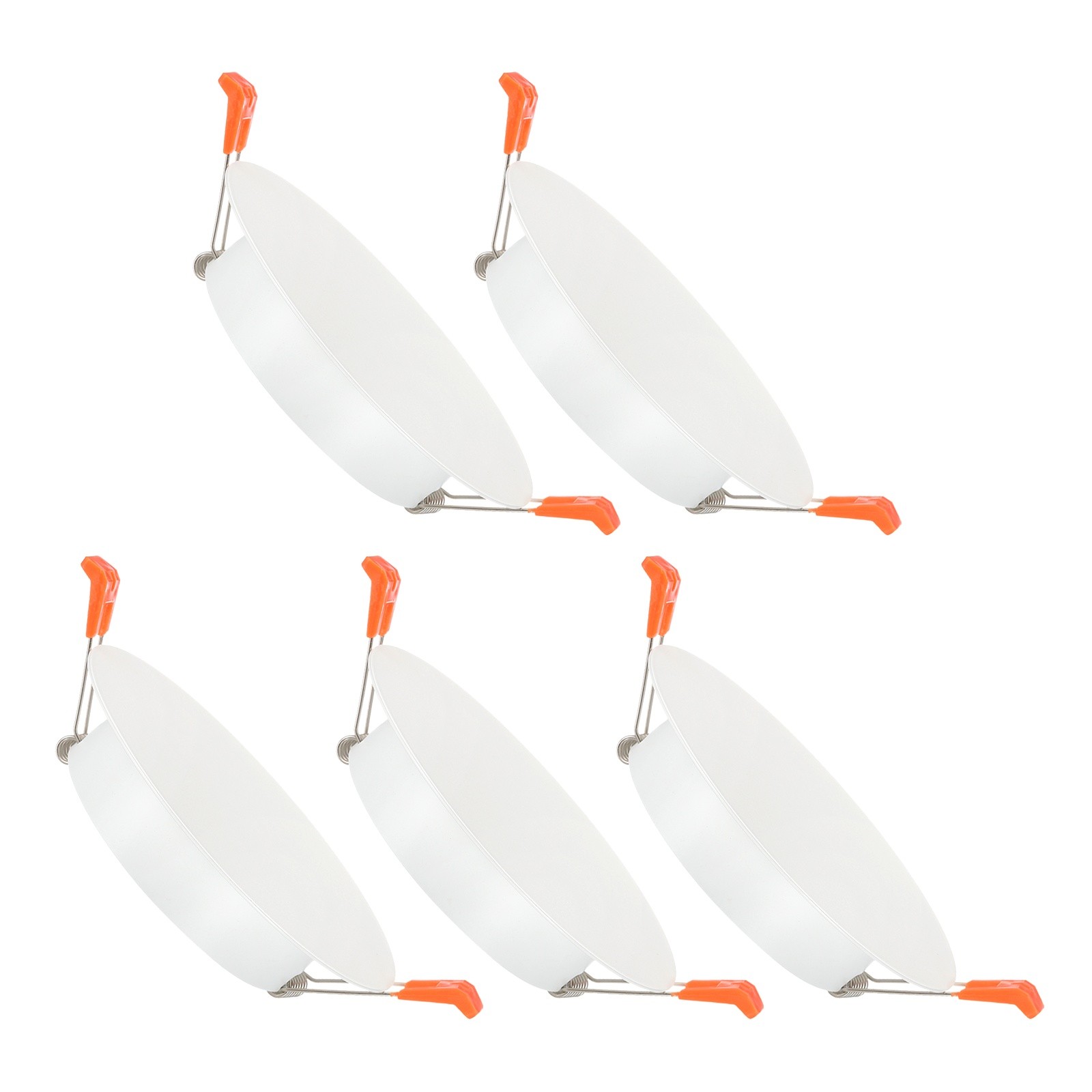 5Pcs 3.3" Metal Ceiling Cover Plate Suitable for 3.6-4.2" Round Hole, White